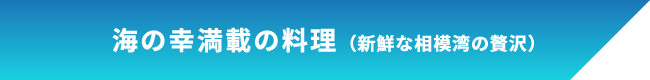 海の幸満載の料理（新鮮な相模湾の贅沢）