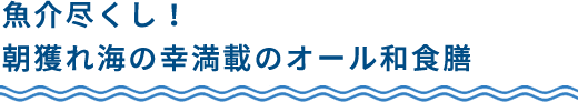 魚介尽くし！朝獲れ海の幸満載のオール和食膳