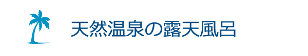 天然温泉の露天風呂